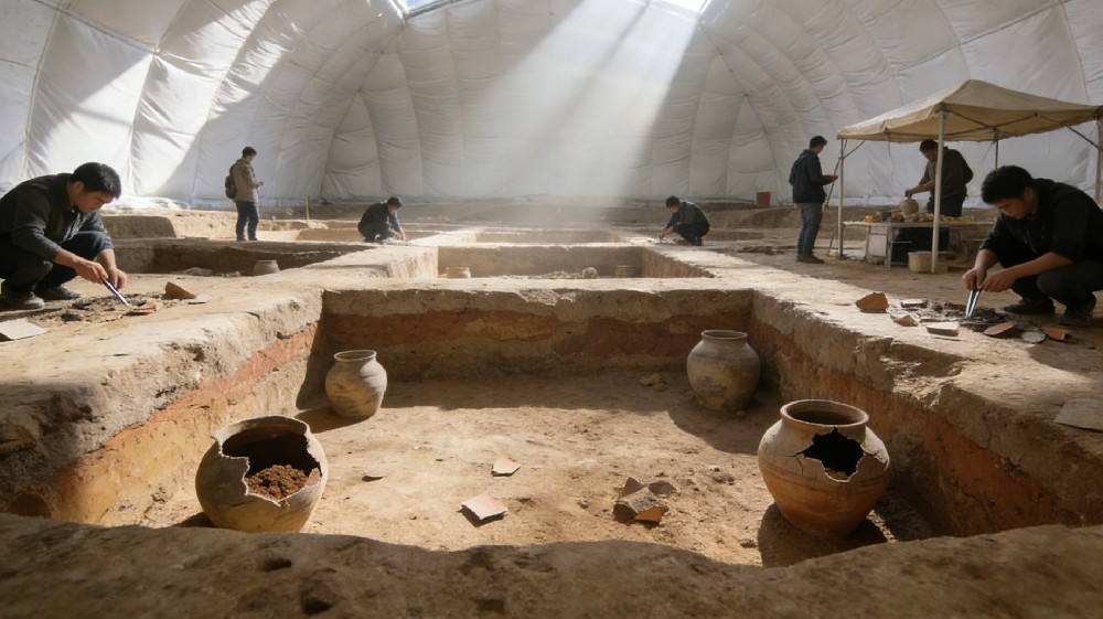 當(dāng)考古現(xiàn)場遇上氣膜館：科技守護(hù)千年文明，氣膜撐起“移動(dòng)保護(hù)罩”